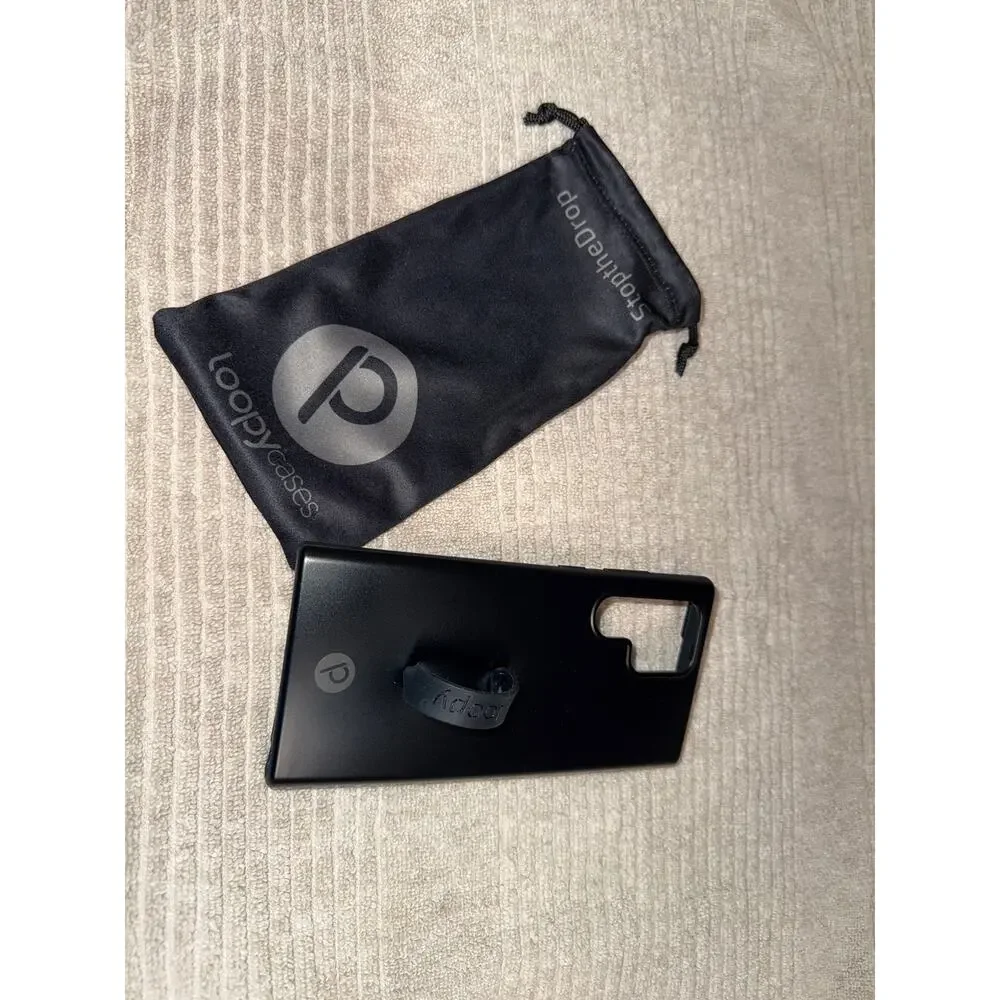 Loopy Phone case S22 Ultra Bundle of 3 Black cheetah Black & Tan